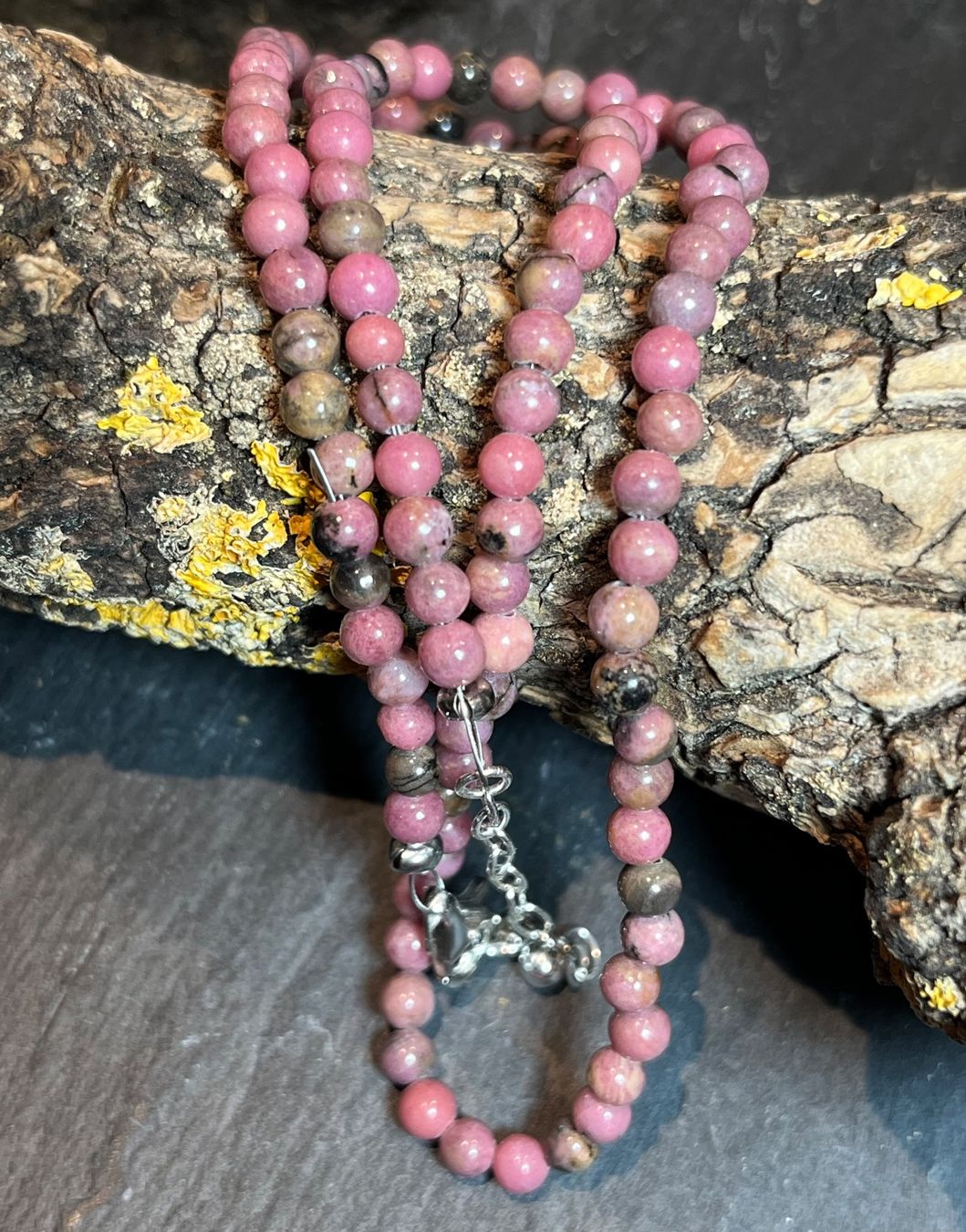 Catenine: Rhodonit Kette – Nuovo (secondo la descrizione) da Diegten venduto da hamofi57 4
