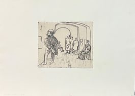 Robert Wehrlin. Der Kritiker, Radierung.