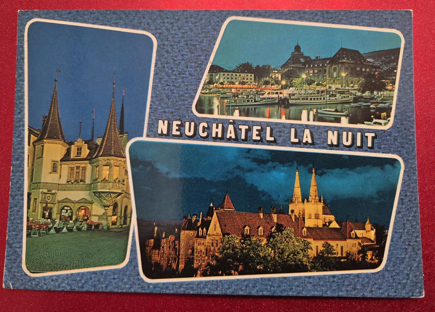 Cartoline postali: Neuchâtel La Nuit, Nachtansicht 1979 – Usato da Melchnau venduto da Arthurius