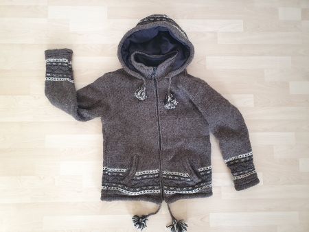 Warme MOSKITOO Wolljacke mit Kapuze, Grösse M