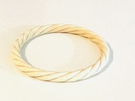 Vintage Antique Ivory Twist Bangle Bracelet