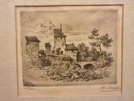 Bertha Bagge – antike Originalradierung signiert 164/200