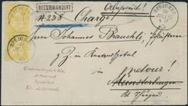 1880 - Sitzende Helvetia - Brief - MeF