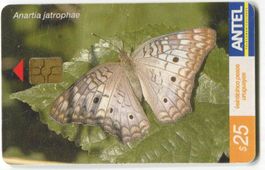 Telefonkarte "Schmetterling". Uruguay.