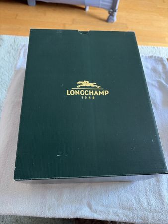 Sac bandoulière Longchamp cuir noir bon état avec dustbag
