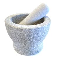 Mörser mit Stössel aus massivem Granit guter Zustand
