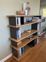 Modulares Regal massive Eiche & Stahl, wie neu