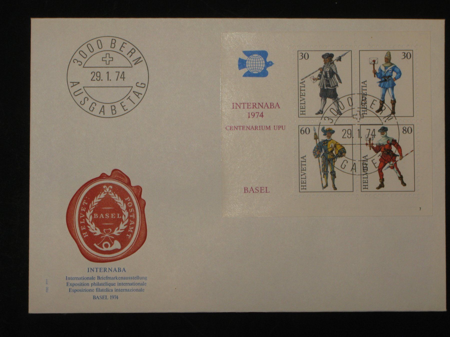 Tutti i francobolli: INTERNABA 1974 FDC 29.01.1974 – Usato da Riken AG venduto da HEROWE