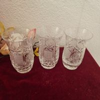 6st.bleikrist handgeschliffene biergläser von stölzl austria