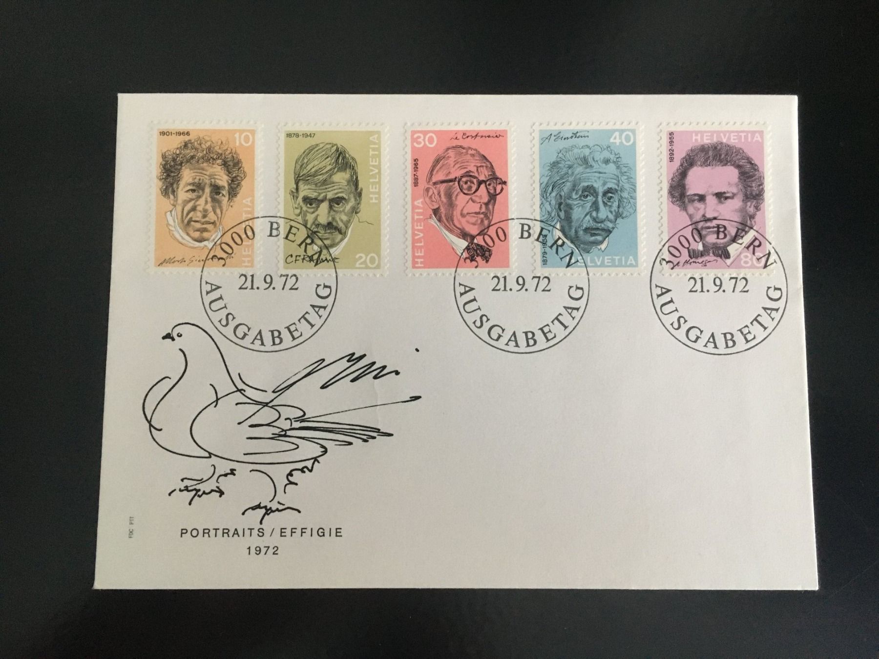 Tutti i francobolli: 1972 / Portraits FDC – Usato da Grand-Lancy venduto da Dany1973