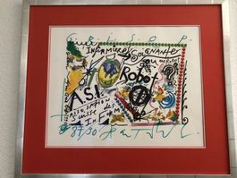 Jean Tinguely Lithografie Robot 1990 Nr. 87 von 90
