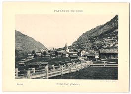 Fotografie Evolene / Valais, Ortsansicht
