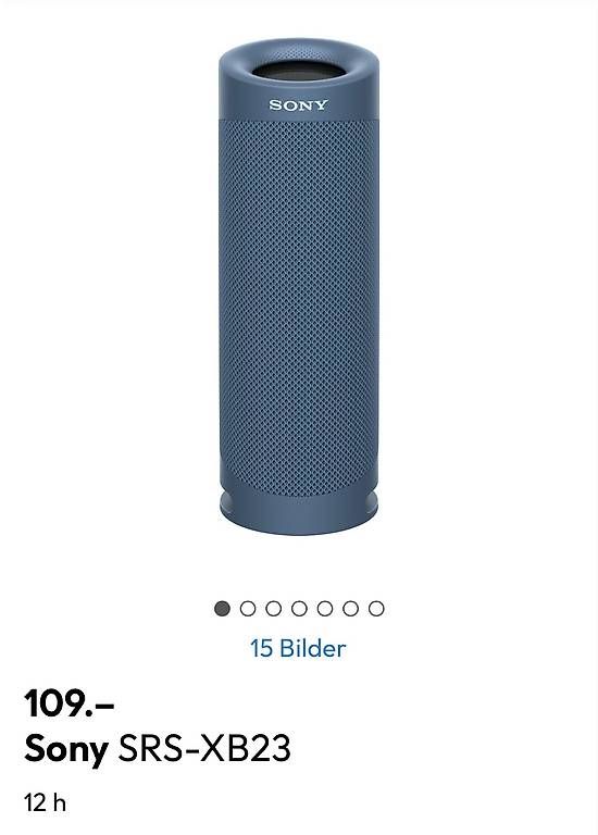 Sony Haut-parleurs: Enceinte Bluetooth Sony srs-xb23 – D'occasion à Montreux par mic_8zfb