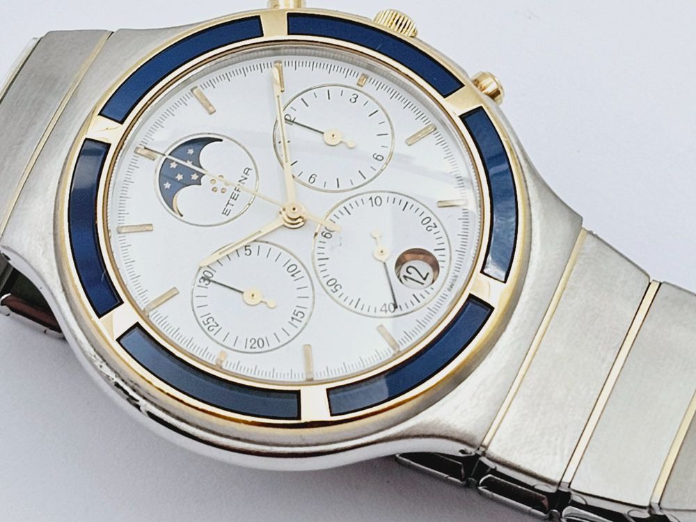 Eterna Airforce 850.4334.47 Mondphase Chronograph Stahl Gold Kaufen auf Ricardo