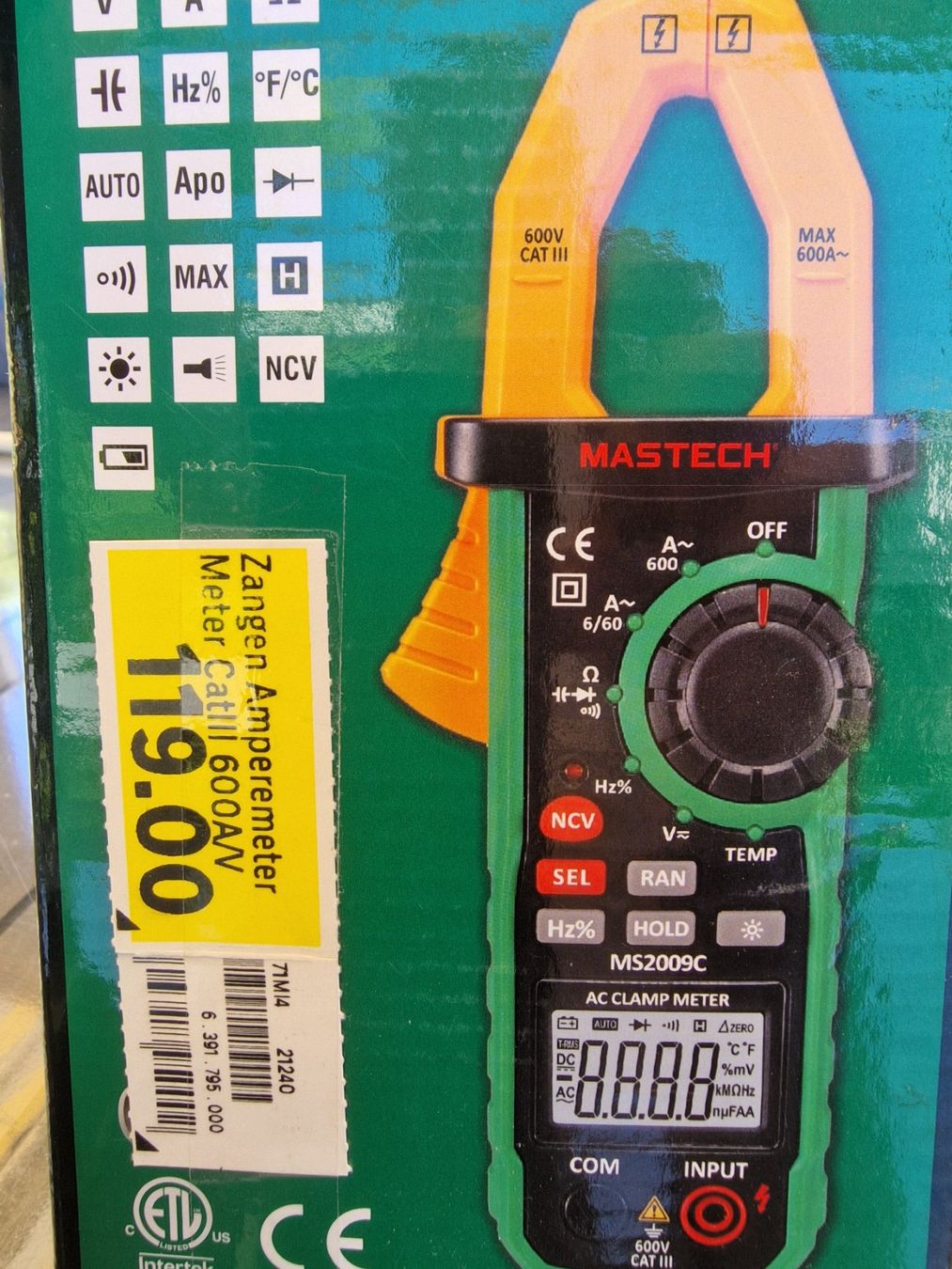 Misurare: Zangenmultimeter MASTECH MS2009A – Nuovo e nell'imballaggio originale da Stein am Rhein venduto da Sab1 1