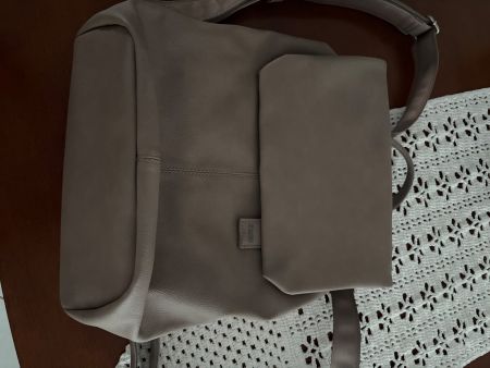 Zwei Tasche Rucksack Leder beige guter Zustand, 1 mal getrag