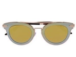 Sonnenbrille Damen Reflektierend Gold Metall Rahmen