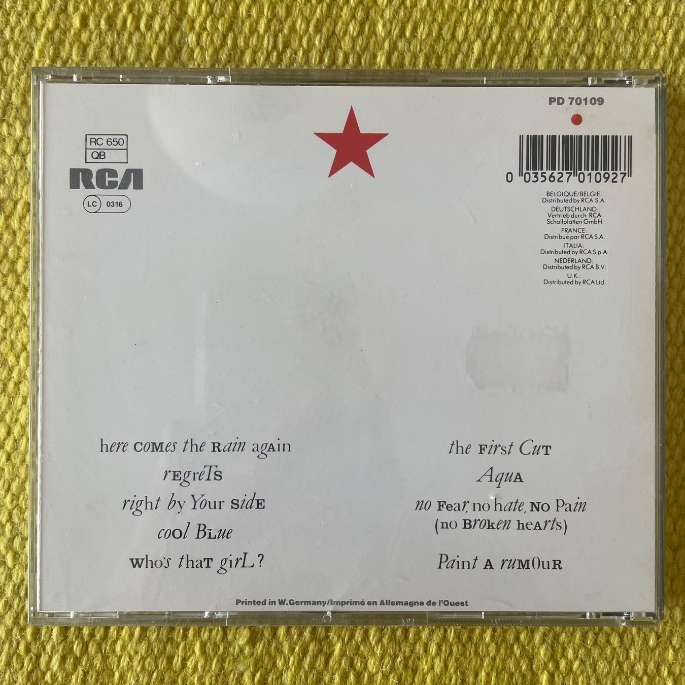 CD: EURYTHMICS-TOUCH – Usato da Rorschacherberg venduto da CD-Roli 1
