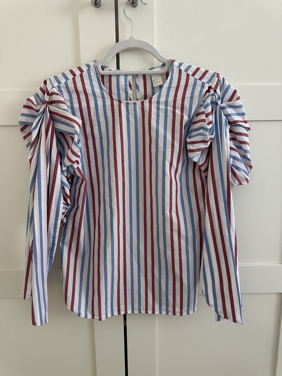 H&M Camicette: Bluse gestreift mit Schleifen Baumwolle S – Nuovo (secondo la descrizione) da Zürich venduto da tmarina
