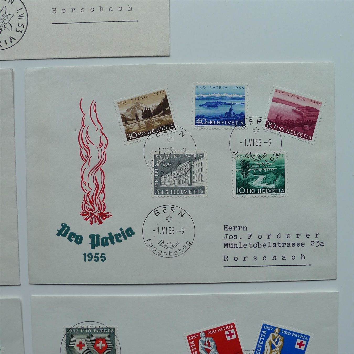 Tutti i francobolli: Pro Patria 1953-1957 FDC's, EINMALIG!!! – Usato da Ebikon venduto da SilvioFreund 3