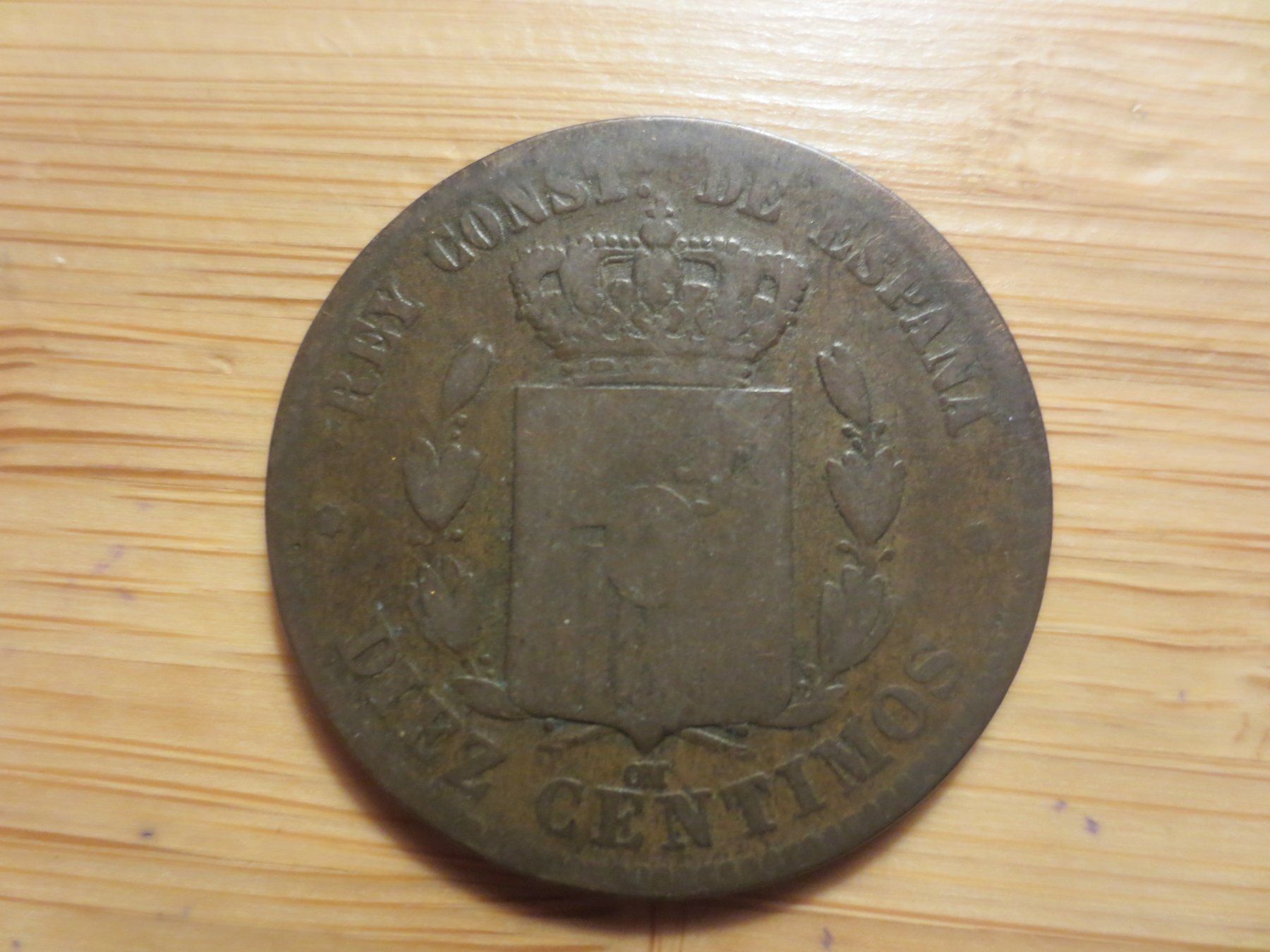 Alle Münzen: Antike Münze Spanien 1879 – Gebraucht aus Weier im Emmental von waefler03