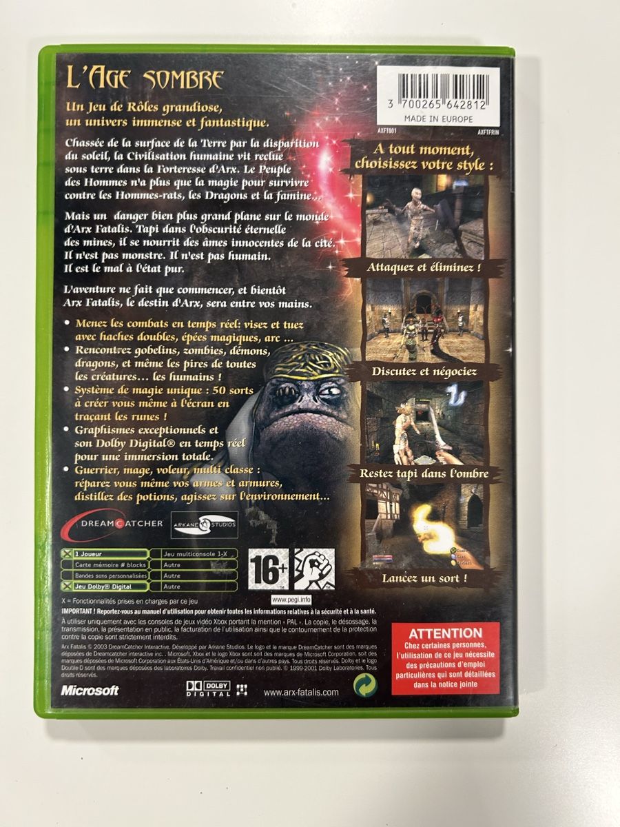 Giochi: Arx Fatalis Xbox – Usato da Pully venduto da PongDayOne 1