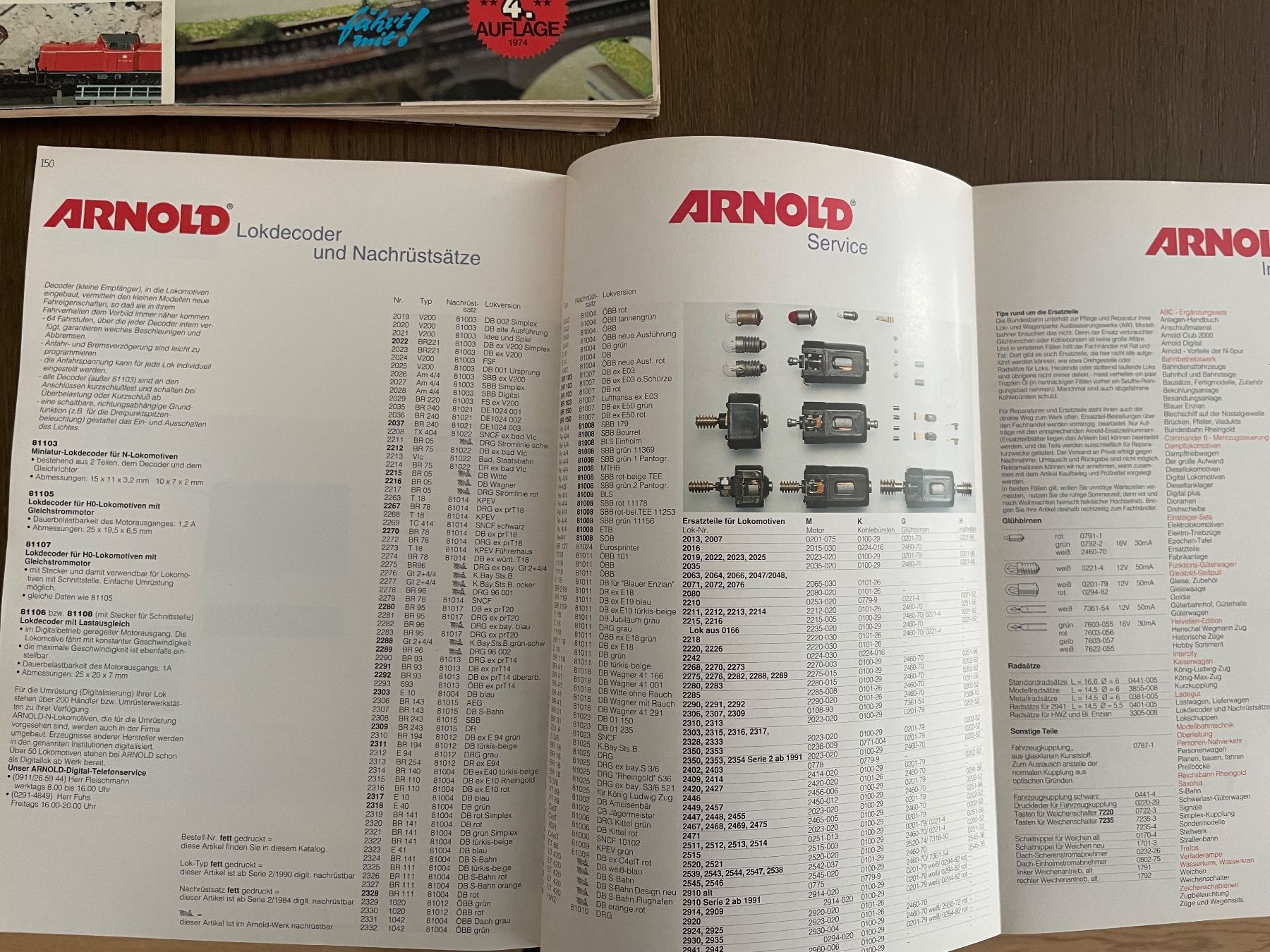 Arnold Modellini di ferrovie: Arnold rapido Spur N  3x Katalog – Usato da Rorschach venduto da Karotten 2