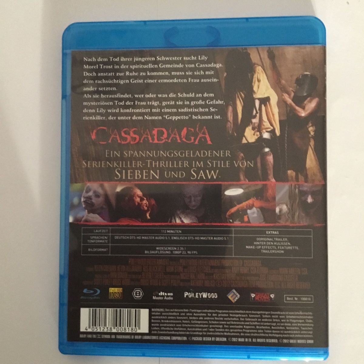 Tutti i DVDs: Cassadaga Blu Ray – Nuovo (secondo la descrizione) da Blauen venduto da berlingo65 1