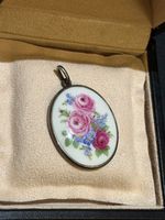 Meissen Anhänger mit Blumen Bukett MEDAILLON VINTAGE