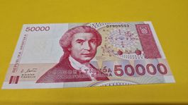 Kroatien: Seltener 50000 HRD Schein – Top 1993