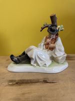 Zsolnay Porzellanfigur Hirte mit Flöte, Handbemalt