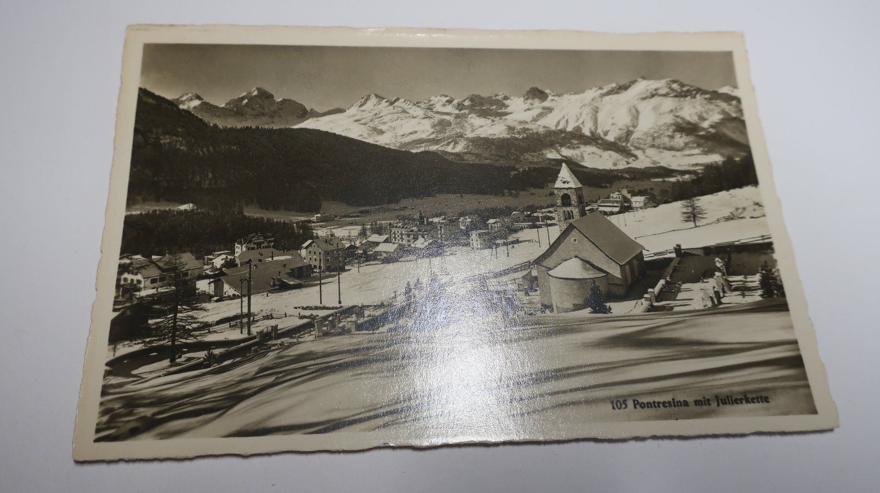 Cartoline postali: Pontresina mit Julierkette 1934 – Usato da Cormoret venduto da Pascalll2001 1