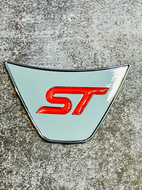 Ford ST Emblem Lenkrad Aufkleber in Chrom Neu