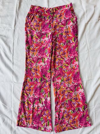 🌸 Pantalon fleuri rose – Morgan– taille 42 / L