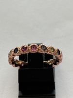 925er Silber Ring mit bunten Zirkonia Steinen.