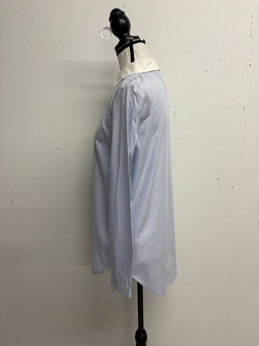 Blusen: Carven Bluse Baumwolle hellblau/weiss Gr. 38 Hemdbluse – Neu (gemäss Beschreibung) aus Regensdorf von secondchancefashion 1