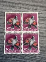 Pro Juventute 1969 Briefmarken 30+10 Helvetia 4er Block