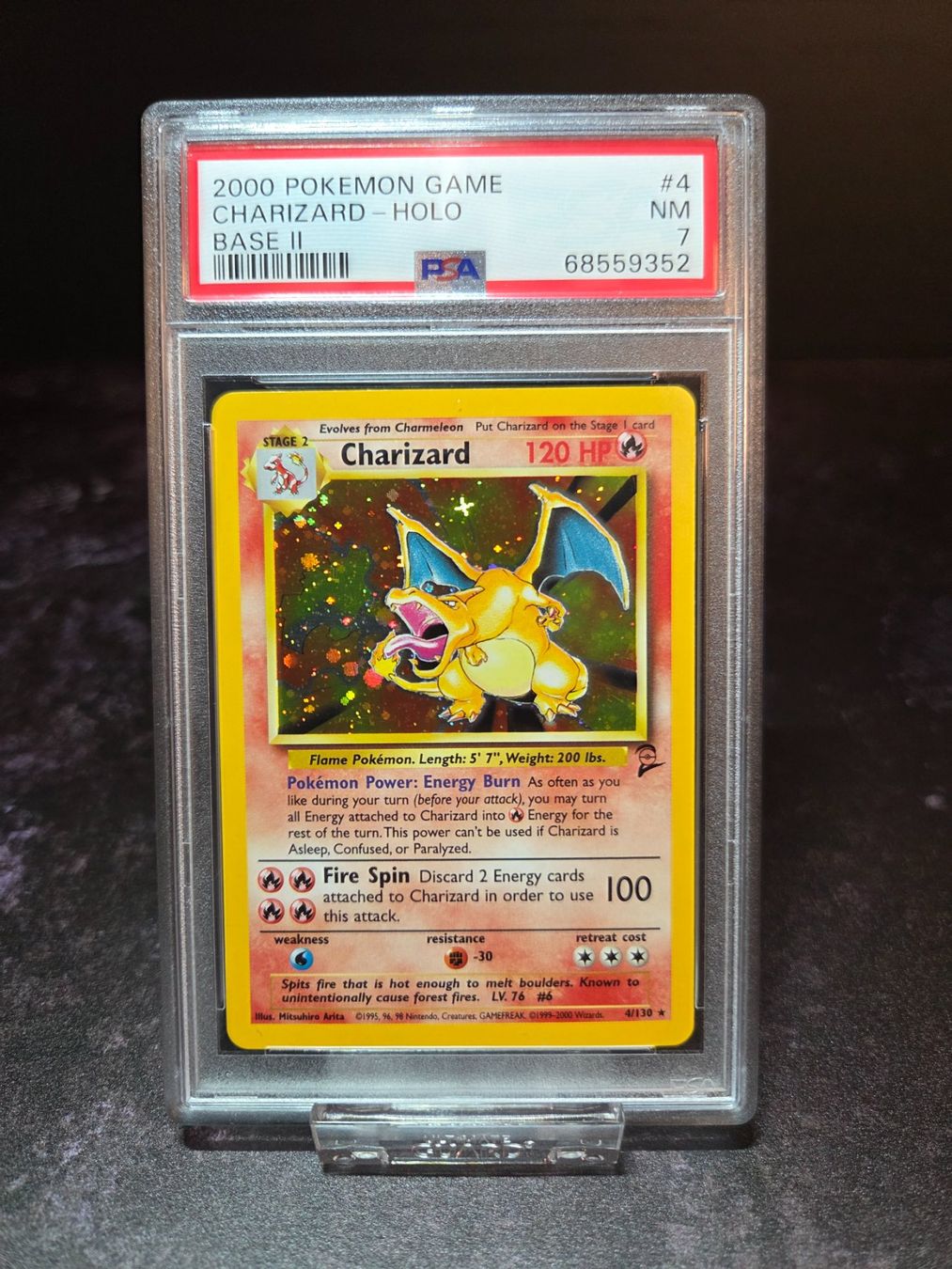 Pokémon Carte collezionabili: POKEMON CHARIZARD HOLO 2000 PSA 7 BASE 2 – Usato da Lauerz venduto da gp9_zt9k 7