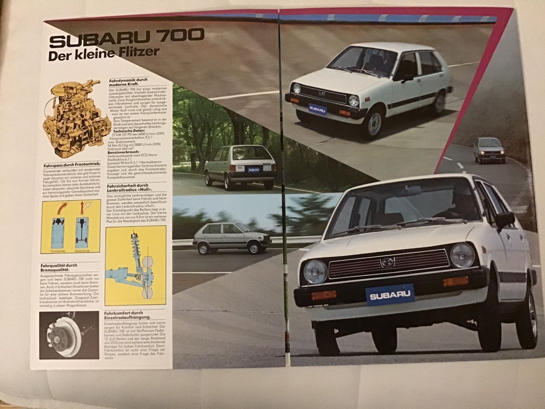 Subaru Dokumente: Subaru 700 Faltprospekt – Gebraucht aus Scherzingen von Starseller62 1