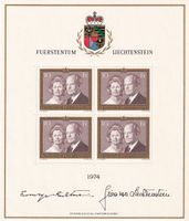 Liechtenstein Fürstenpaar, Block ** 1974 (SBK 538I, CHF 60)