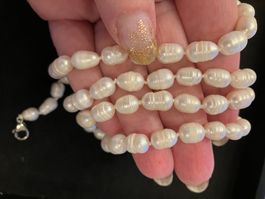 SALE Mia Perlen Kette Echt Collier Perle Vrai Halskette 89cm