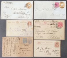 INDIA: Des pièces postales des années env. 1891 à 1923