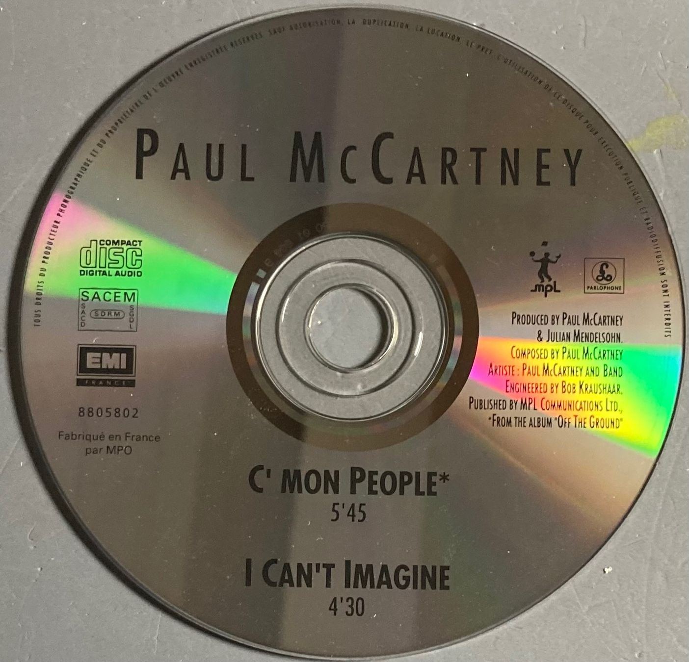 CDs: PAUL MCCARTNEY - C'MON PEOPLE – Gebraucht aus Poliez-Pittet von Newtown-Records 2