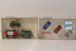 2er Set Wiking Modelle Landwirtschaft und Autos guter Zus...