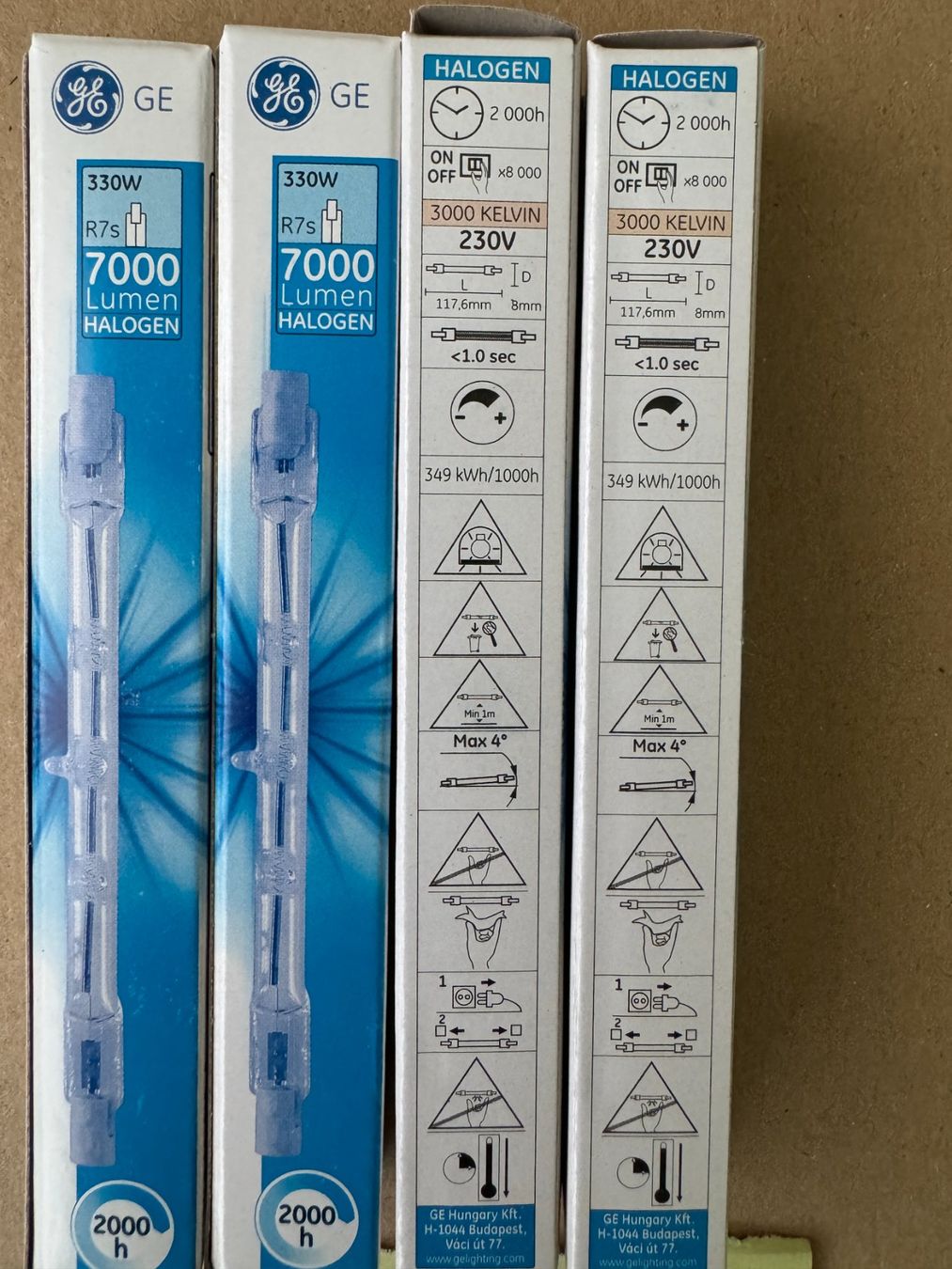 General Electric Lampen: GE R7s Lampen 330W 230V – Neu und originalverpackt aus Schötz von amore14 1