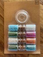 Bastelset Rocailles Perlen 8x10g + Nylonfaden