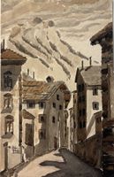 Karl Nabulon, Trogen - Aquarell, Engadin ?, 1929, signiert