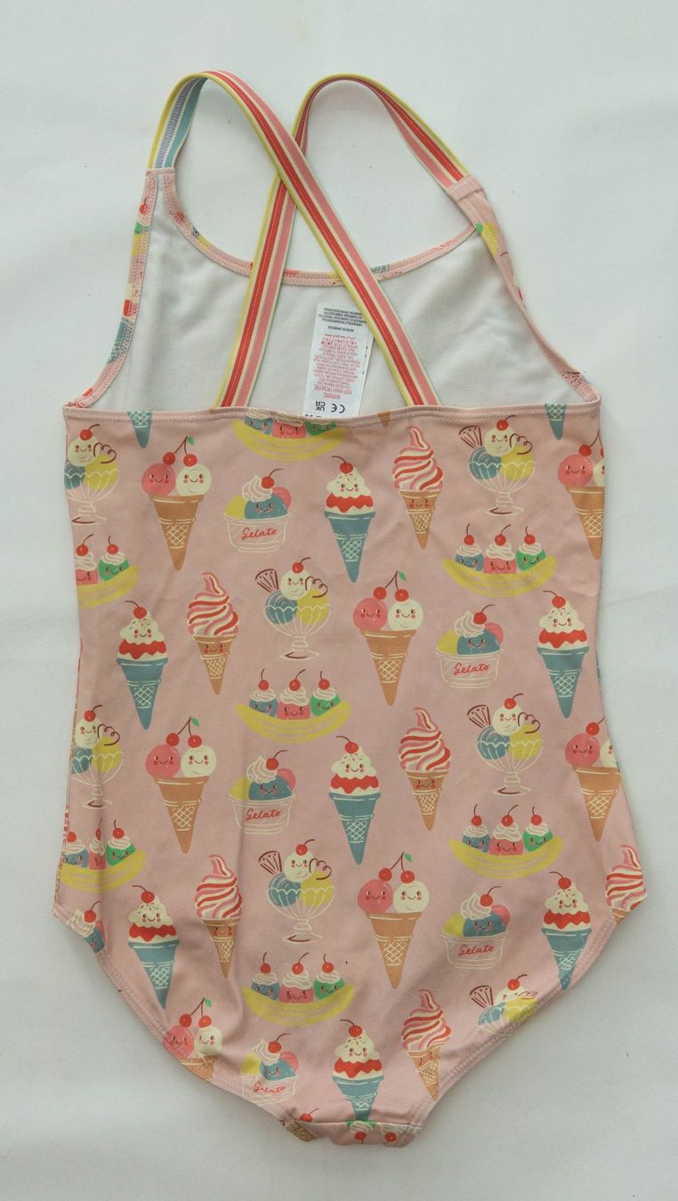 Costumi da bagno & Bikini: Badeanzug Eiscreme Rosa - Gr.134/140 - 9-10 J – Usato da Zürich venduto da sambaum 2