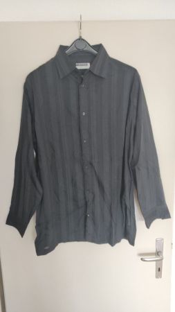 Camicia uomo Angelo Litrico nera righe taglia L
