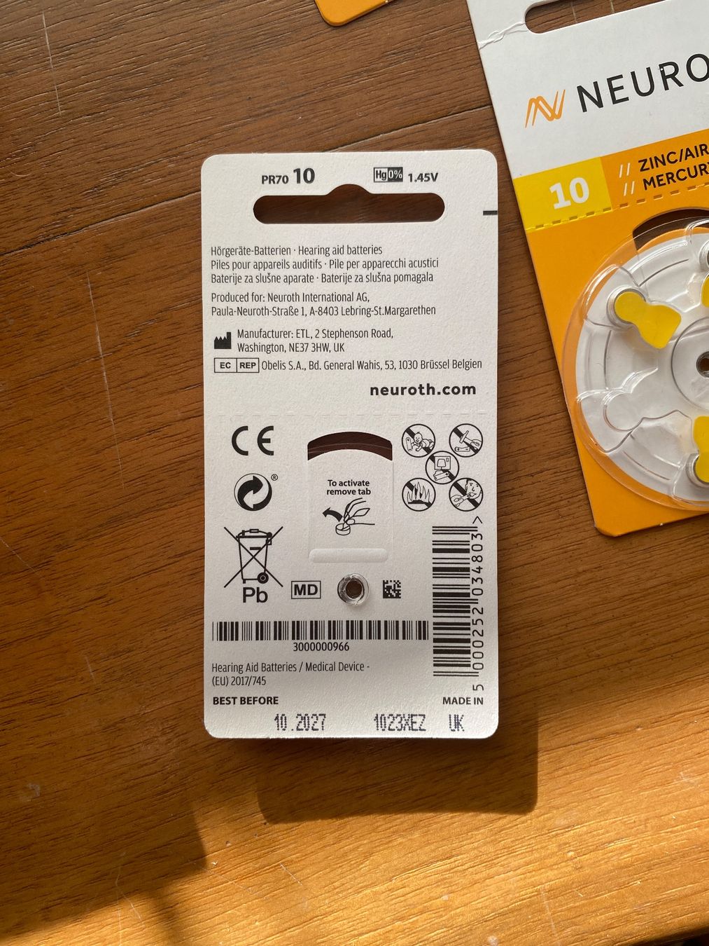 Akkus & Batterien: Hörgeräte Batterien – Neu und originalverpackt aus Buonas von rut_k2sw 1